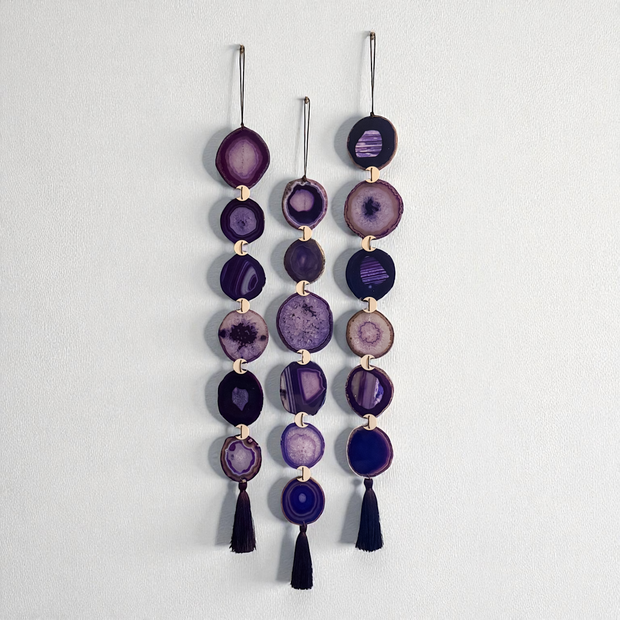 Set of 3 Amethyst Agate Garlands
