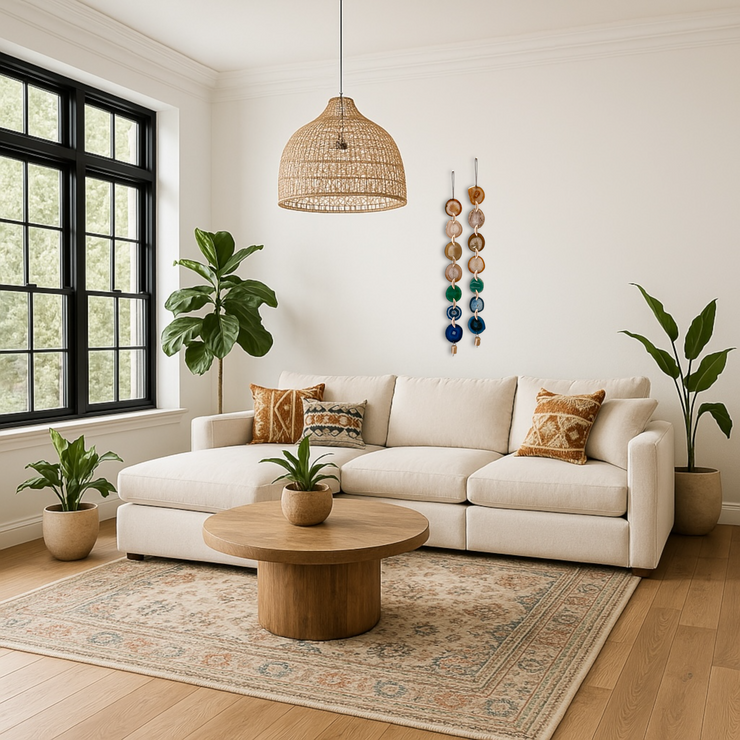 Natural Agate x Bell Garland Wall Hanging