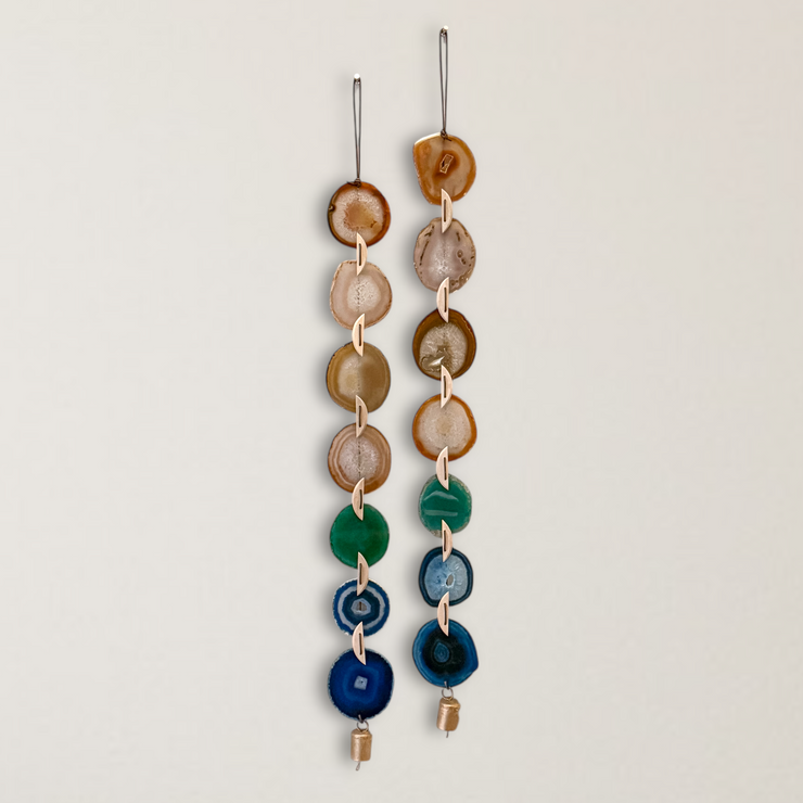 Natural Agate x Bell Garland Wall Hanging
