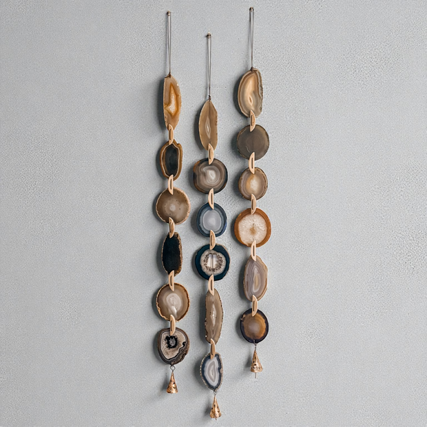 Set of 3 Umber Bell Agate Garlands