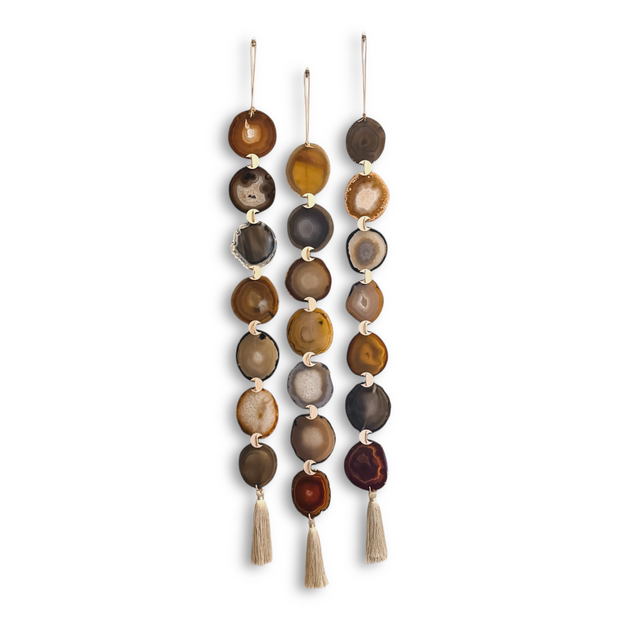 Set of 3 Umber Moon Agate Garlands