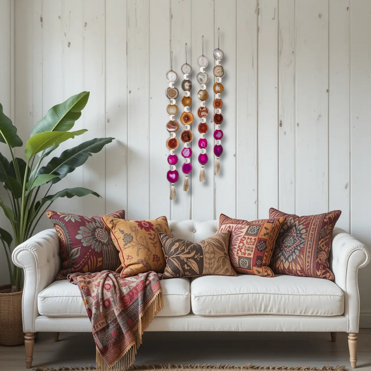 Sunset Ombre Agate Wall Hanging