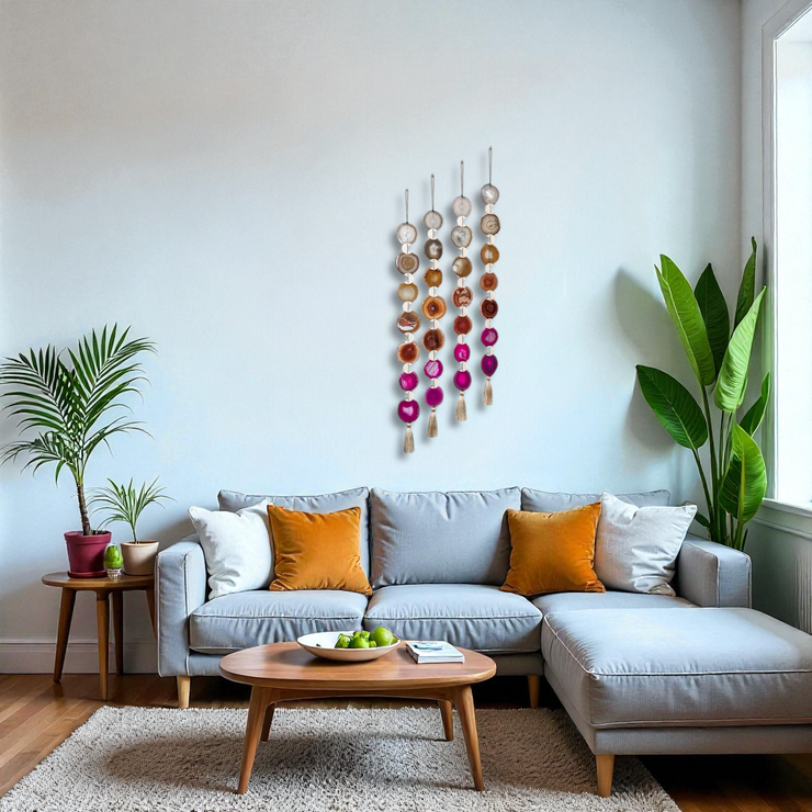 Sunset Ombre Agate Wall Hanging