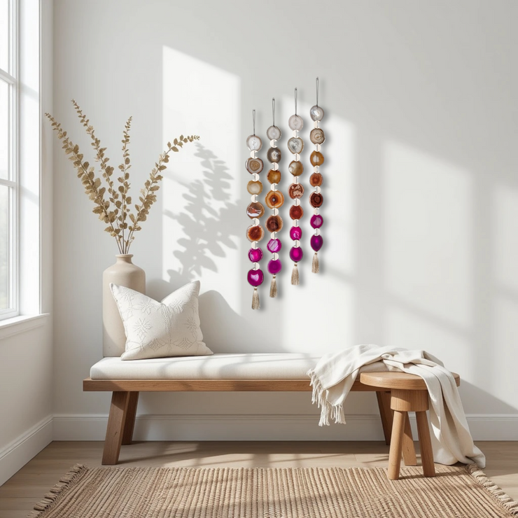 Sunset Ombre Agate Wall Hanging