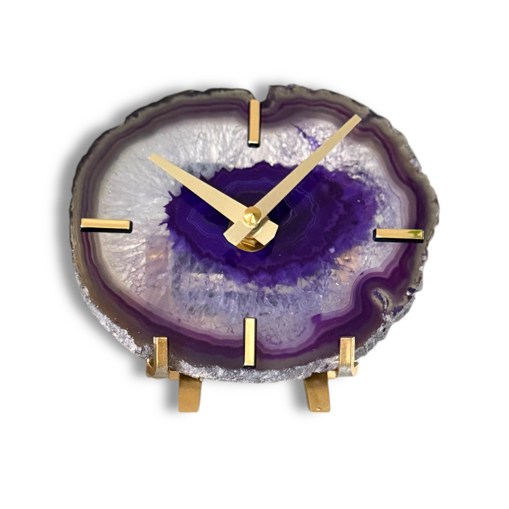 Artisan Agate Desk Clock - Limited Holiday Edition