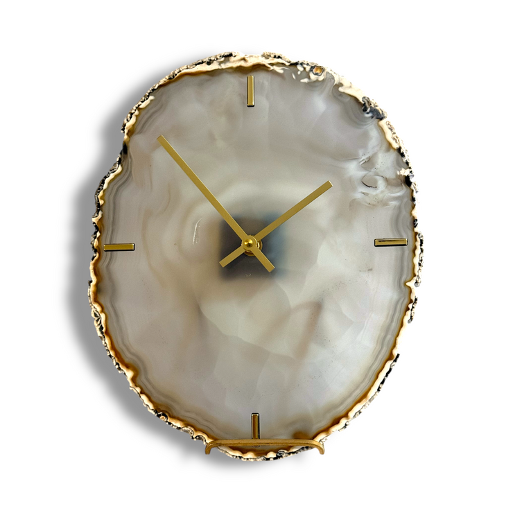 12.5" One of A Kind XL Natural Agate Wall Clock