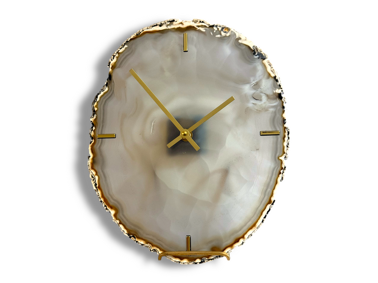 12.5" One of A Kind XL Natural Agate Wall Clock