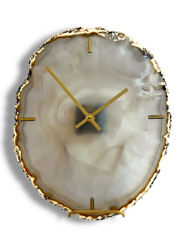 12.5" One of A Kind XL Natural Agate Wall Clock