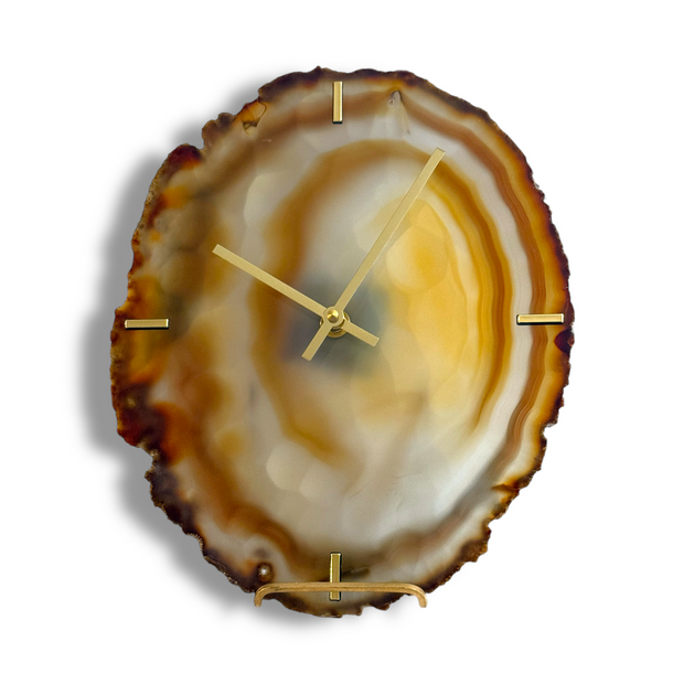 12" One of A Kind XL Natural Agate Wall Clock