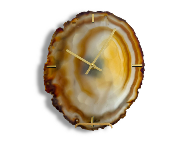 12" One of A Kind XL Natural Agate Wall Clock
