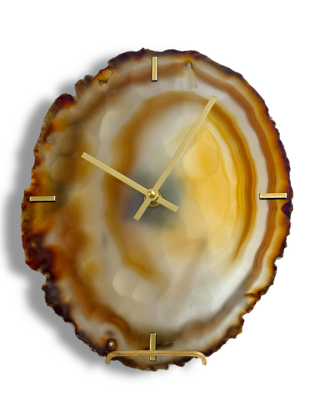 12" One of A Kind XL Natural Agate Wall Clock