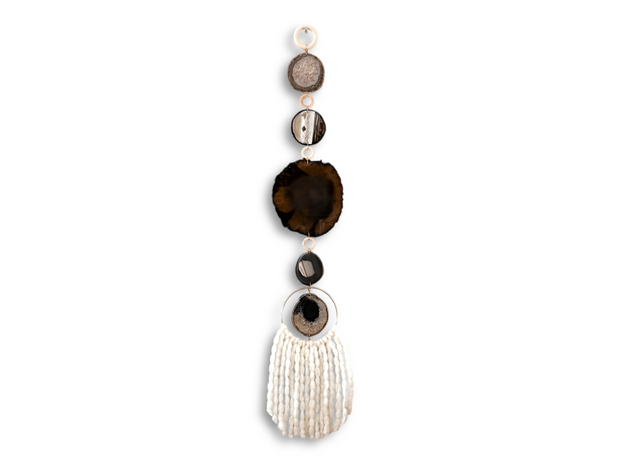 Sable Fringe Agate Wall Hanging