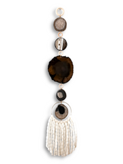 Sable Fringe Agate Wall Hanging