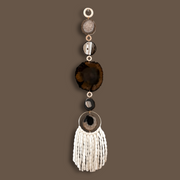 Sable Fringe Agate Wall Hanging
