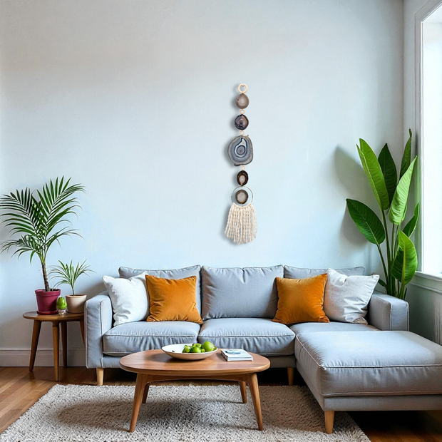 Scandi-Boho Agate Wall Hanging
