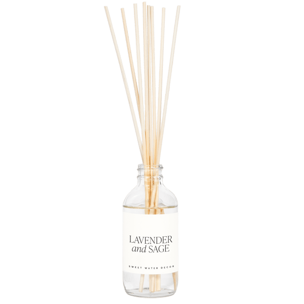 Lavender and Sage Clear Reed Diffuser