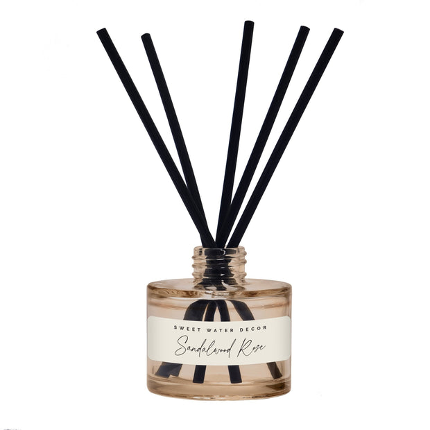 Sandalwood Rose Tinted Glass Jar Reed Diffuser