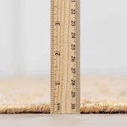 Rice Handcrafted Fringed Jute Carpet