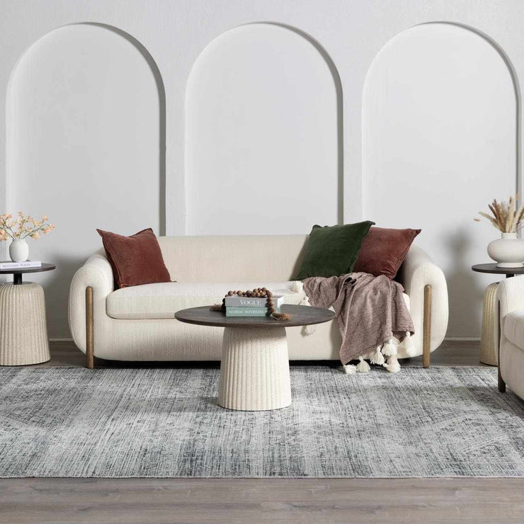 Barny Gray Blue Washable Rug