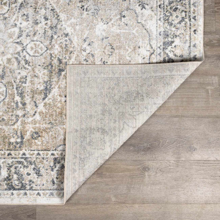 Rudo Beige Flat Pile Washable Rug