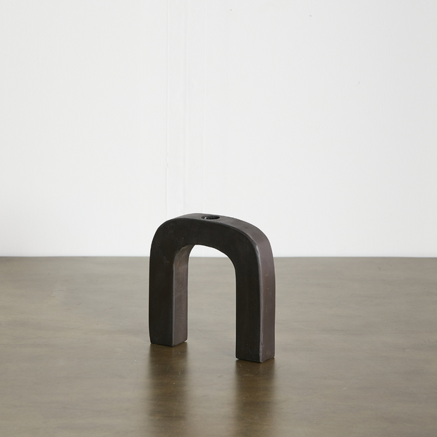 Arch Wooden Taper Candlestick Holder