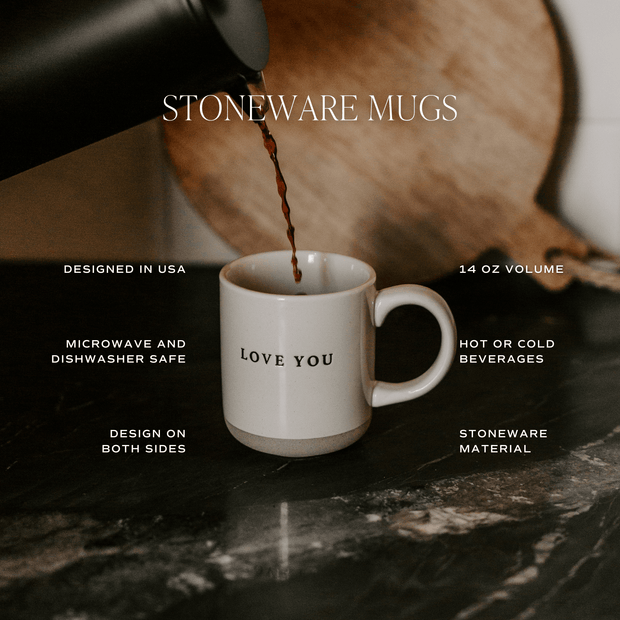 Green Floral 14oz. Stoneware Coffee Mug