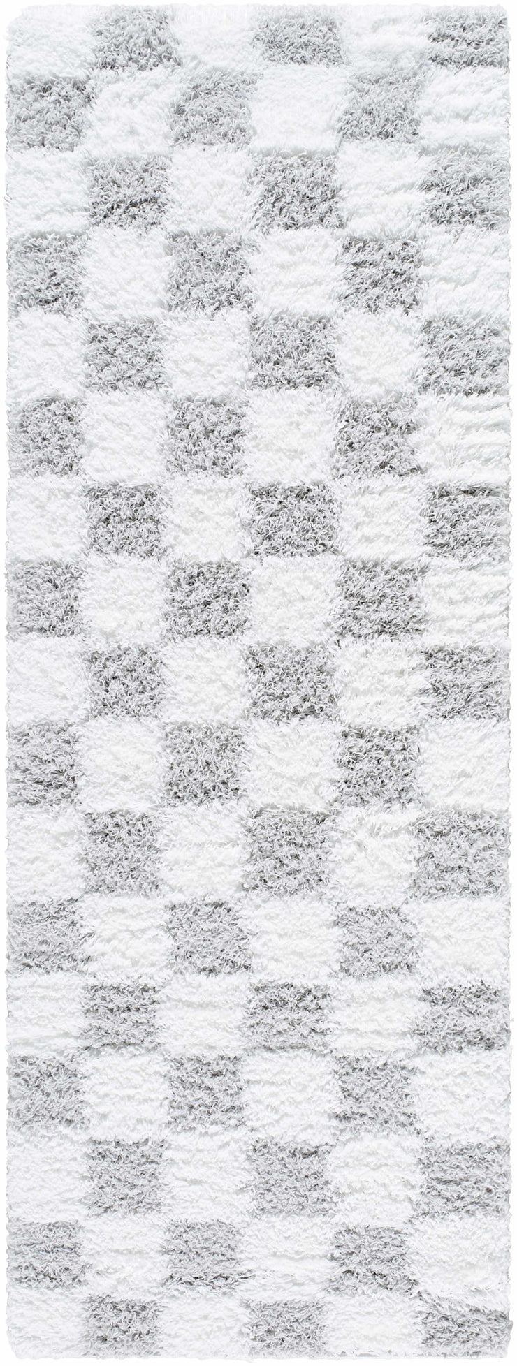 Atira Gray Checkered Area Rug
