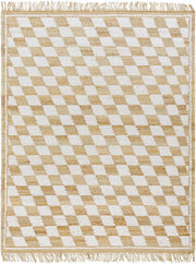 Tiria Diamond Checkered Jute Tasseled Rug
