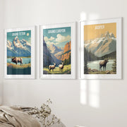 Grand Canyon, Jasper, Grand Teton. National Park Wall Art