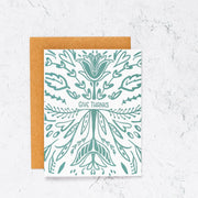 Give Thanks Floral Symmetry Card Box Set of 10