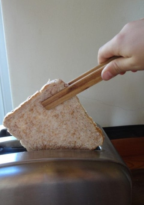 Magnetic Wooden Toast & Garnish Tongs