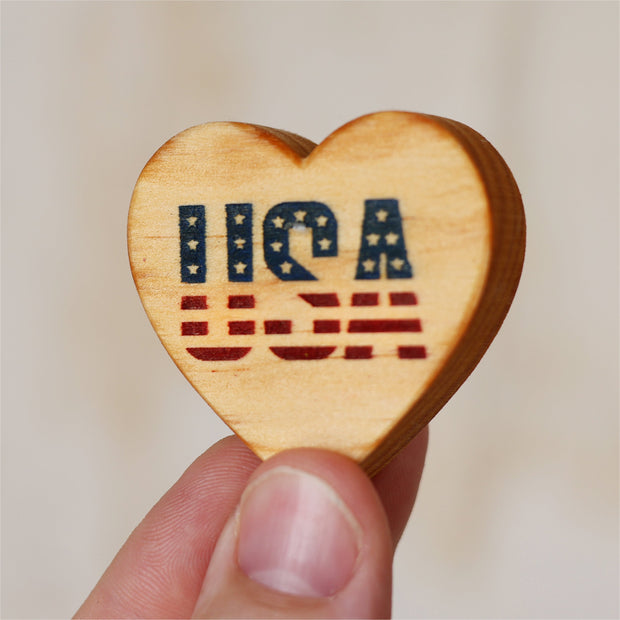 Patriotic Engraved Hearts