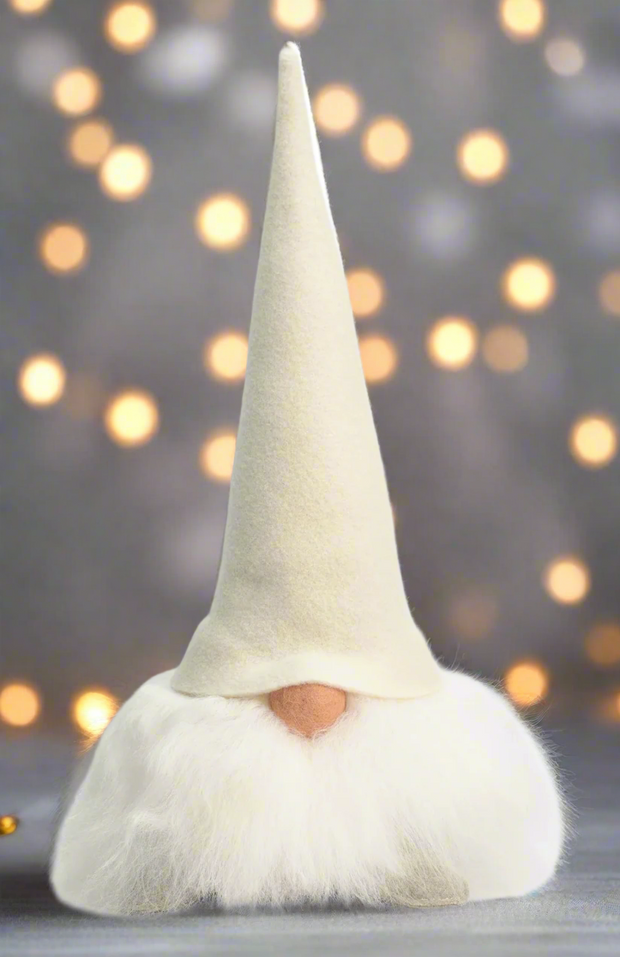 Tomte Gnome - Verner with Felt Cap (White)