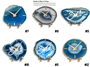 Artisan Agate Desk Clock - Limited Holiday Edition (Choose the One You Love)