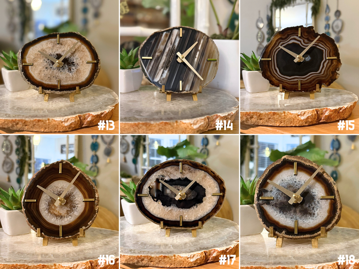 Artisan Agate Desk Clock - Limited Holiday Edition