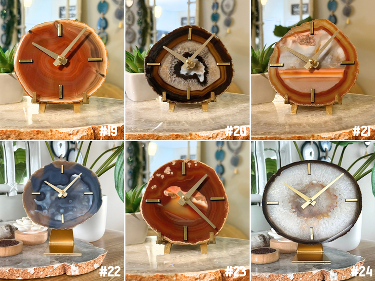 Artisan Agate Desk Clock - Limited Holiday Edition