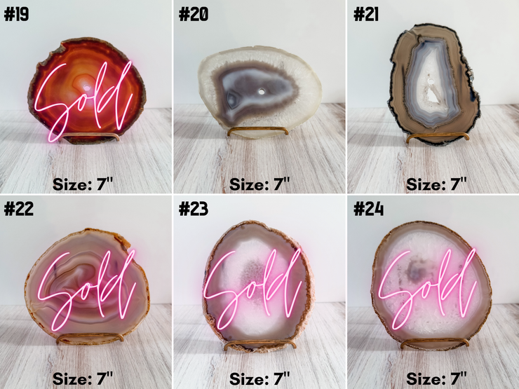 Agate Wall Clock | 8 to 13-Inch - Handcrafted Artisan Timepiece (Choose Slice)
