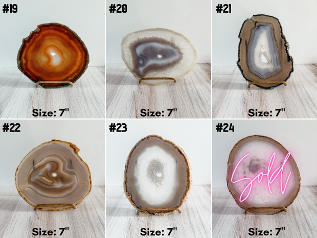 Agate Wall Clock | 8 to 13-Inch - Handcrafted Artisan Timepiece (Choose Slice)