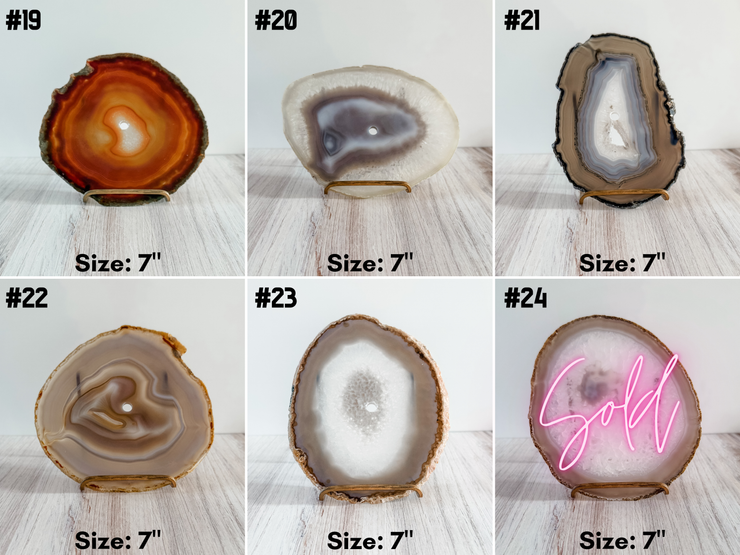 Agate Wall Clock | 8 to 13-Inch - Handcrafted Artisan Timepiece (Choose Slice)