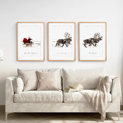 Christmas Santa Claus With a Sleigh Art Set