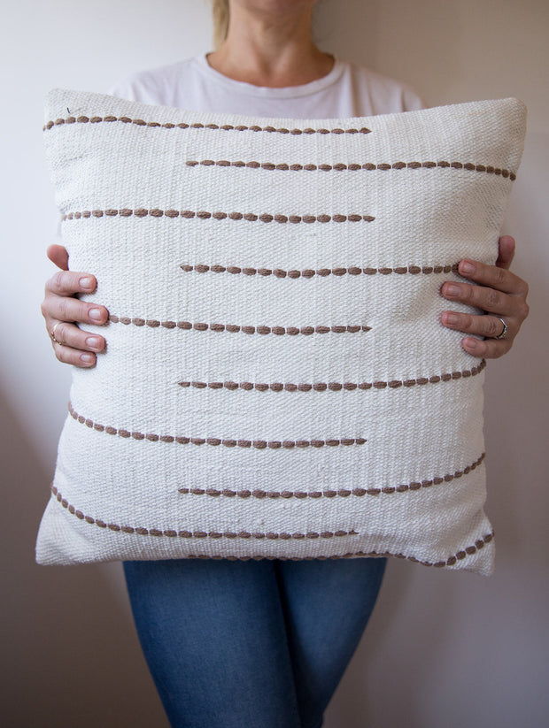 Zuri Hand-Loomed Wool Throw Pillow