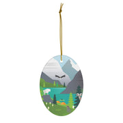 Glacier National Park Ceramic Ornament