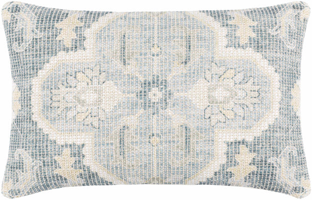 Bigaa Teal Medallion Throw Pillow