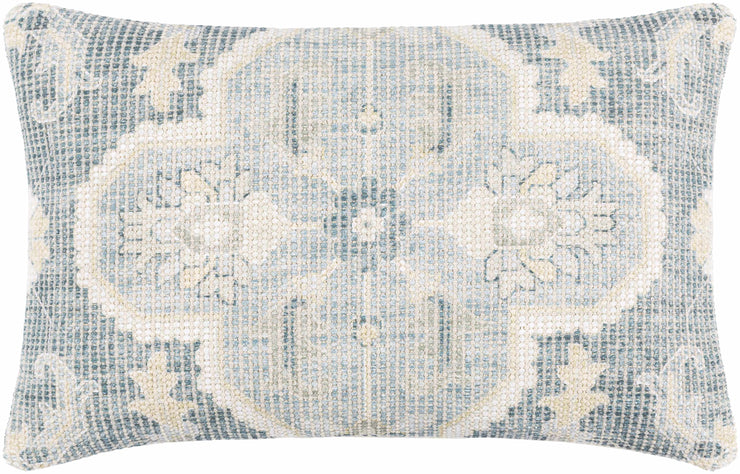 Bigaa Teal Medallion Throw Pillow