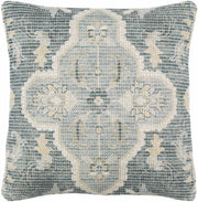 Bigaa Teal Medallion Throw Pillow