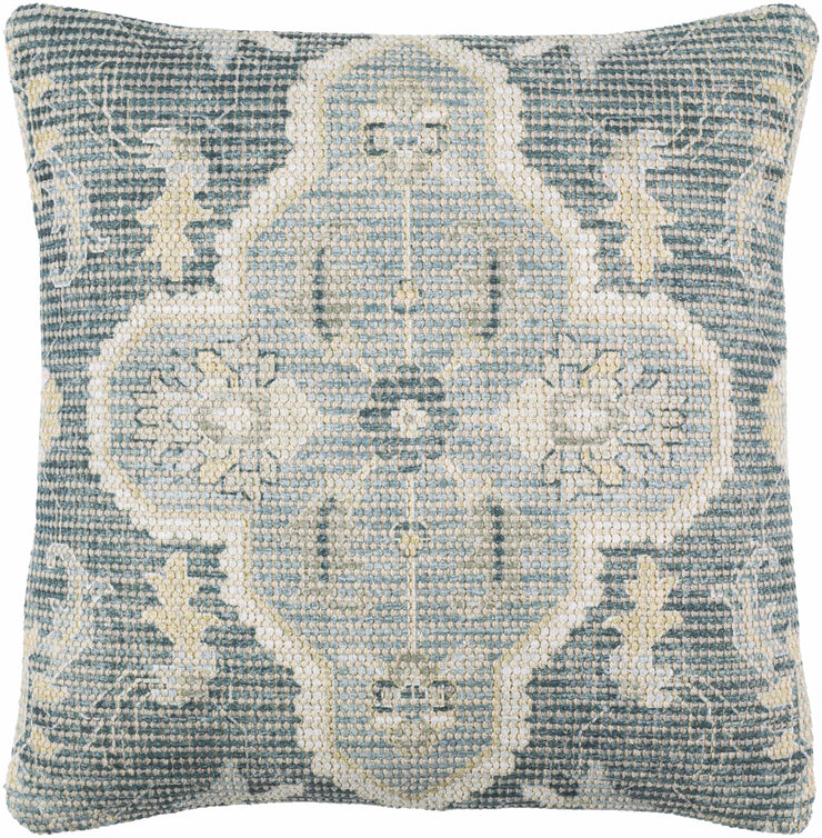 Bigaa Teal Medallion Throw Pillow