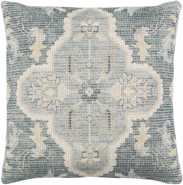 Bigaa Teal Medallion Throw Pillow