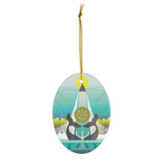 Iceland Ceramic Ornament