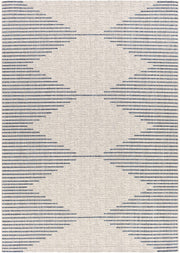 Stephan Blue & Cream Outdoor Rug