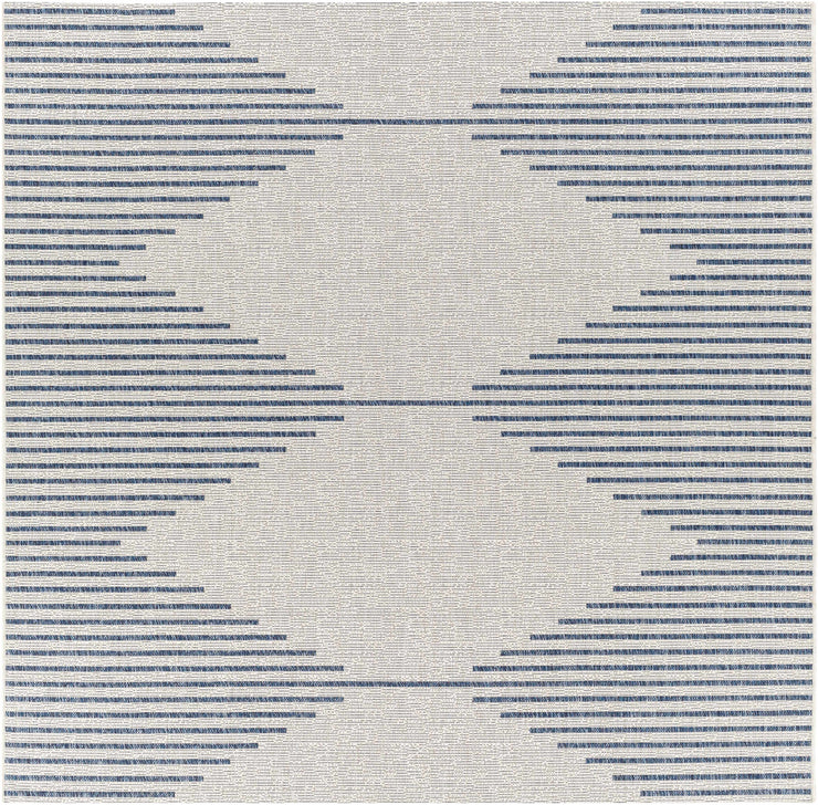 Stephan Blue & Cream Outdoor Rug